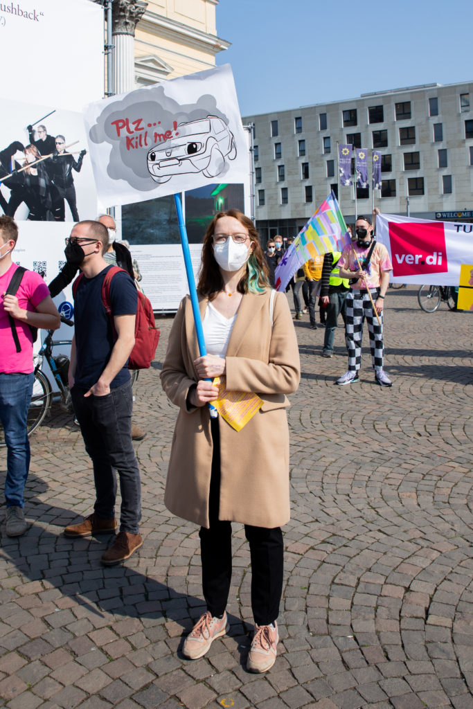 Fabiola beim Klimastreik Darmstadt